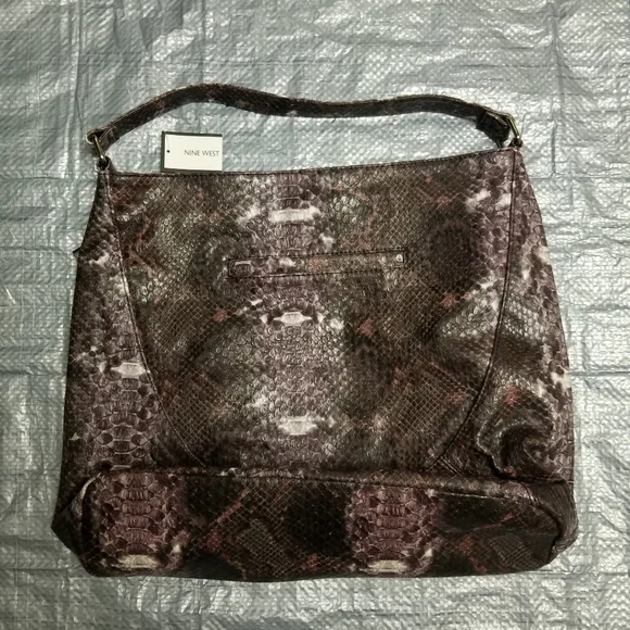 ☃️🚨Nine West mixed print large shoulder bag with side zippers - Picture 3 of 8